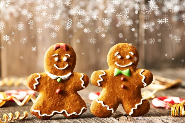 Christmas gingerbread couple — Stock Photo, Image