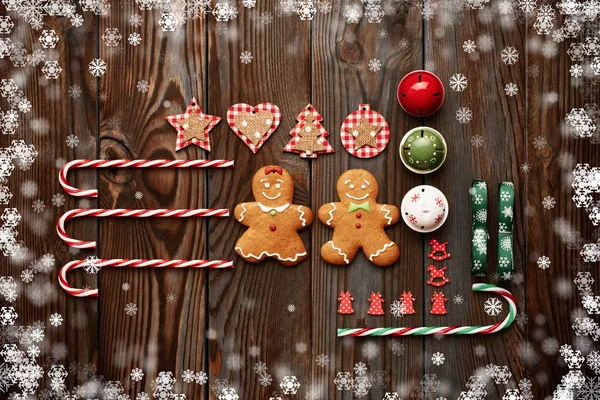 Navidad pan de jengibre casero — Foto de Stock