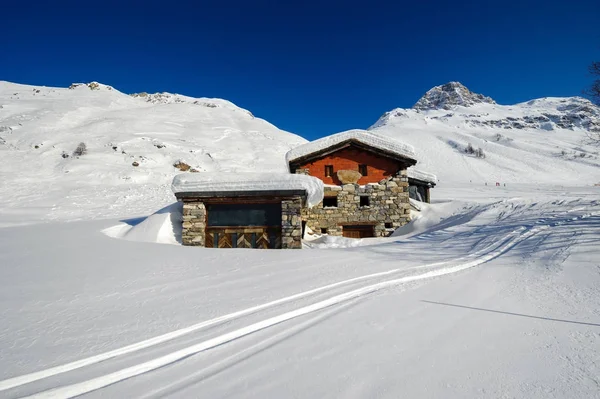 Krajobraz górski alpejskich zima — Zdjęcie stockowe