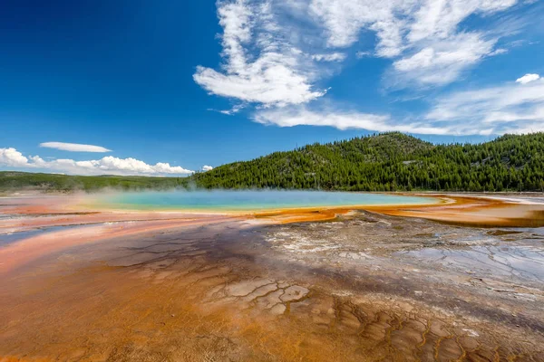 Grand prismatic spring i yellowstone — Stockfoto