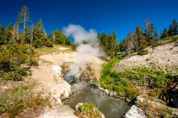 Source thermale chaude à Yellowstone — Photo