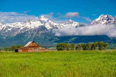 Güzel manzara Grand Teton Milli Parkı, Wyoming, ABD.