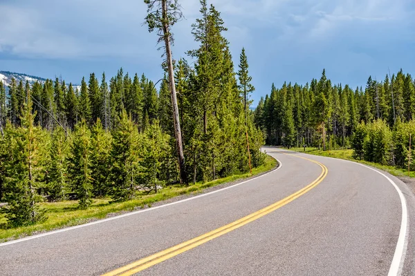 Highway Yellowstone National Park Wyoming Usa — Stock Photo, Image