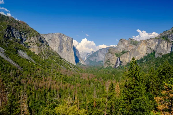 Yosemite National Park Valley Paisaje Verano Desde Tunnel View California — Foto de Stock