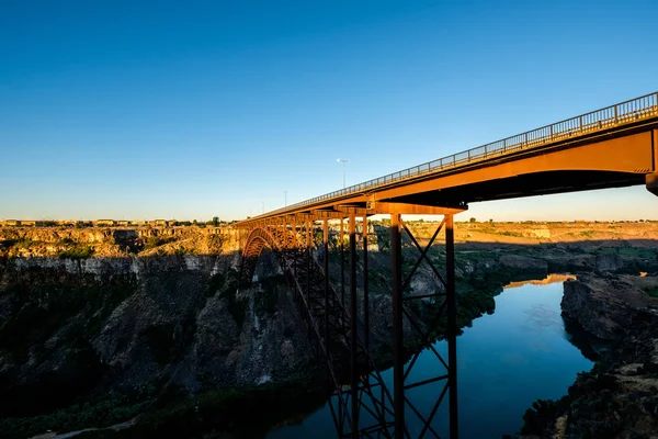 Snake River Perrine Bridge Twin Falls Idaho Eua — Fotografia de Stock
