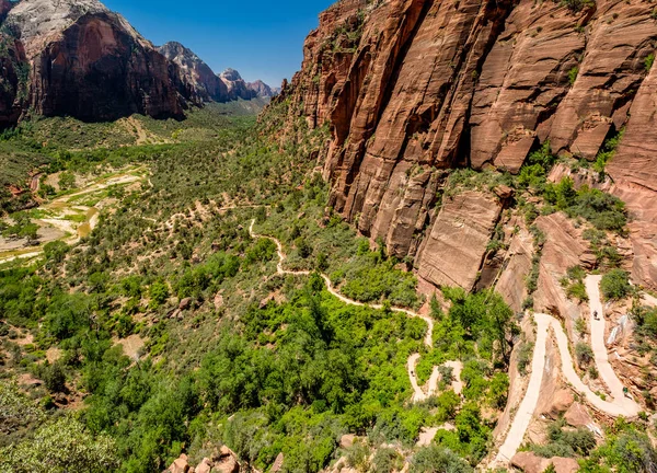 Tájkép Sziklaformációkkal Zion Nemzeti Parkban Utah Usa — Stock Fotó