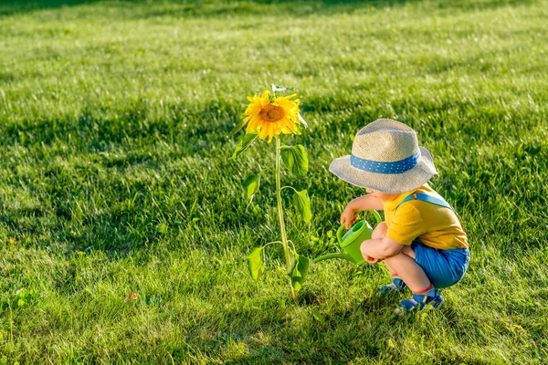 Portrait Toddler Child Outdoors Rural Scene One Year Old Baby — Stock Photo, Image