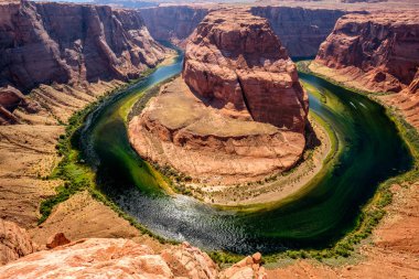 Colorado Nehri üzerindeki Horseshoe Bend Glen Canyon, Arizona, ABD