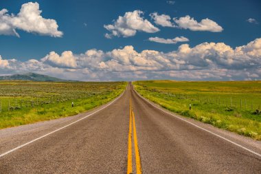 Boş açık karayolu Wyoming, ABD