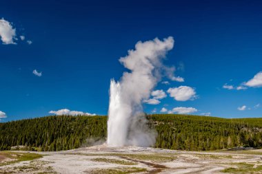 Eski sadık Şofben Yellowstone Milli Parkı, Wyoming, ABD, patlama