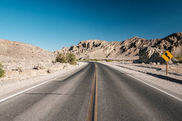 Autoroute Ouverte Dans Parc National Death Valley Californie États Unis — Photo