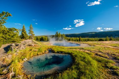 Sıcak termal bahar Yellowstone içinde 