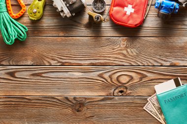 Seyahat öğeler için yürüyüş 