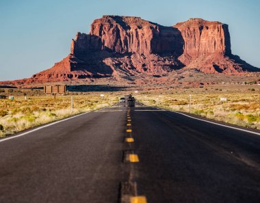 Monument Valley boş doğal karayolu