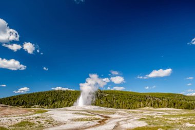 Eski sadık Şofben Yellowstone Milli Parkı, Wyoming, ABD, patlama