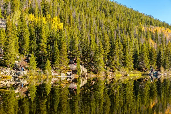 Bear Lake Reflection Rocky Mountain National Park Colorado Usa — Stock Photo, Image