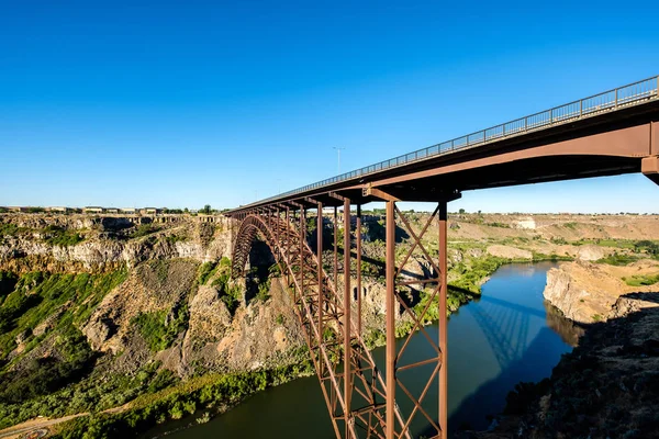 Kígyó Folyó Perrine Híd Közelében Twin Falls Idaho Amerikai Egyesült — Stock Fotó
