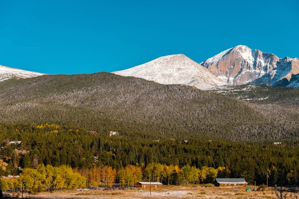 Vue Panoramique Des Montagnes Rocheuses Enneigées Colorado États Unis — Photo