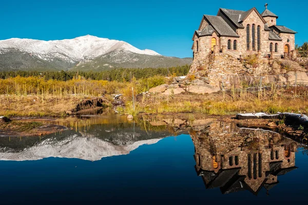 Templom Saint Malo Közelében Estes Park Sziklás Hegység Colorado Amerikai — Stock Fotó