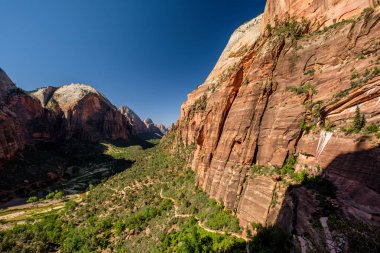 Kaya oluşumları, gündüz, Zion National Park, Utah, Amerika, yatay, doğal görünümünü