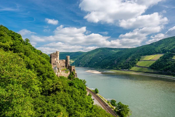 Rheinstein Castle Rhine Valley Germany Built 1316 Rebuilt 1825 1844 — Stock Photo, Image