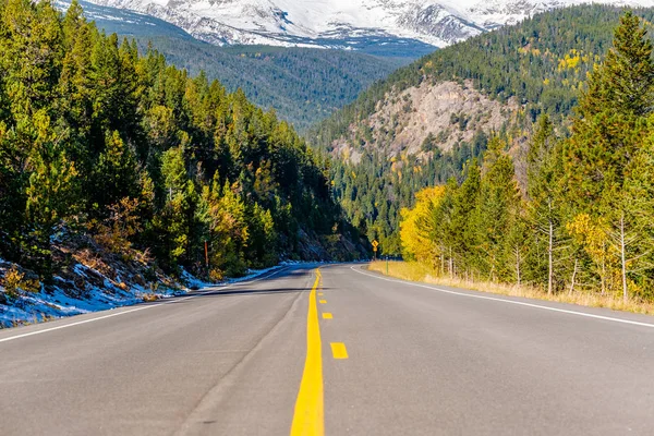 Highway Autumn Sunny Day Colorado Usa — Stock Photo, Image