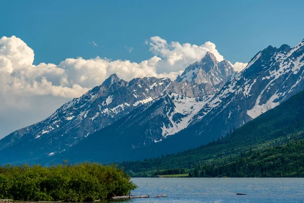 Jackson Lake Mountains Grand Teton National Park Wyoming Usa Stock Picture