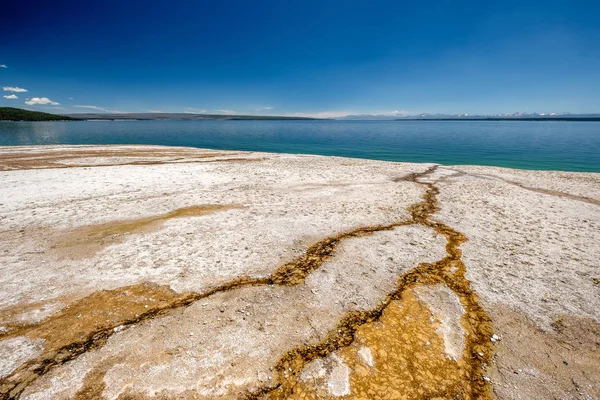 Hot Thermal Spring Yellowstone Lake West Thumb Geyser Basin Area — Stok Foto