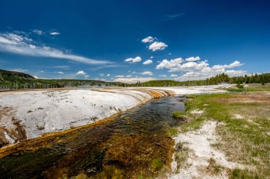Demir Bahar Creek Yellowstone Milli Parkı'nda, siyah kum Havza alanı, Wyoming, ABD