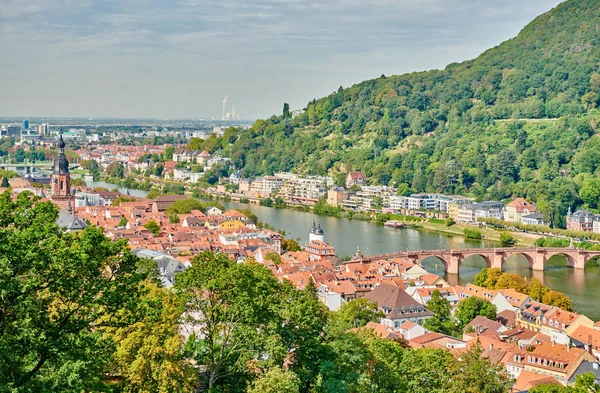 Heidelberg by ved Neckar River, Tyskland – stockfoto