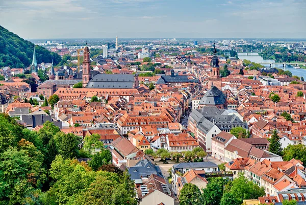 Heidelberg città sul fiume Neckar, Germania — Foto Stock