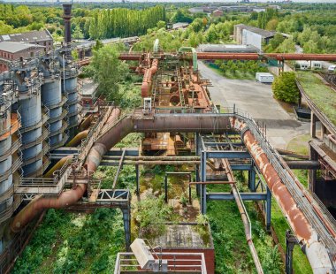 Duisburg, Almanya 'daki sanayi fabrikası. 