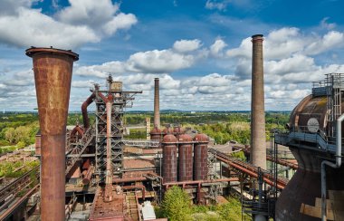 Duisburg, Almanya 'daki sanayi fabrikası. 