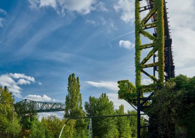 Duisburg, Almanya 'daki sanayi fabrikası. 