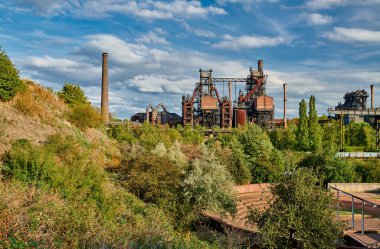 Duisburg, Almanya 'daki sanayi fabrikası. 