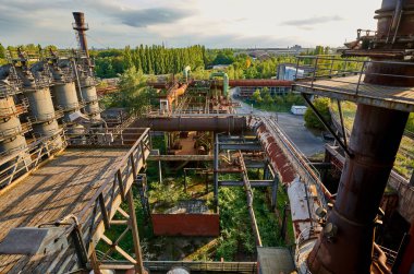 Duisburg, Almanya 'daki sanayi fabrikası. 