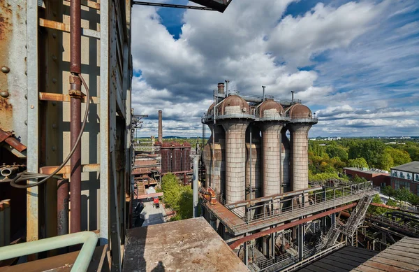 Průmyslová továrna v Duisburgu, Německo. — Stock fotografie