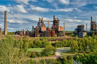 Duisburg, Almanya 'daki sanayi fabrikası. 