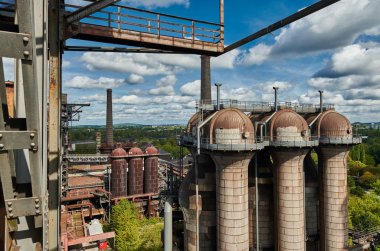 Duisburg, Almanya 'daki sanayi fabrikası. 