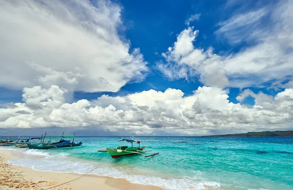 Beautiful Beach Boat Balicasag Island Philippines — Stock Photo, Image