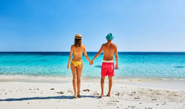 Couple Walking Tropical Beach Perhentian Islands Malaysia — Stock Photo, Image