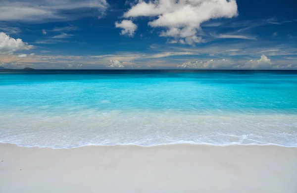 Piękna Plaża Petite Anse Mahe Seszele — Zdjęcie stockowe