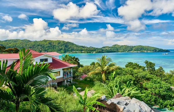 Vista Sulla Baia Delle Seychelles Sull Isola Mahe — Foto Stock