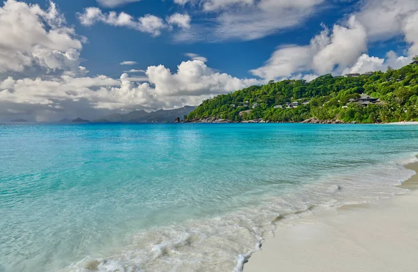 Hermosa Playa Petite Anse Mahe Seychelles — Foto de Stock