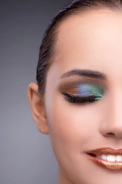 Bella donna nel concetto di make up — Foto Stock