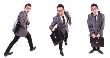 Beyazlara zincirlenmiş iş adamı