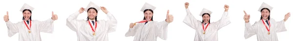 Jovem pronto para a graduação universitária — Fotografia de Stock