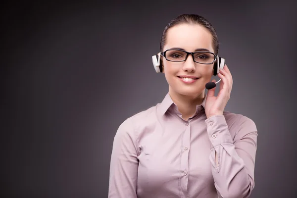 Operador de Helpdesk en concepto de comunicación —  Fotos de Stock