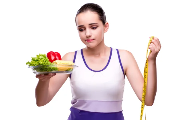 健康的な食事の概念の女性 — ストック写真