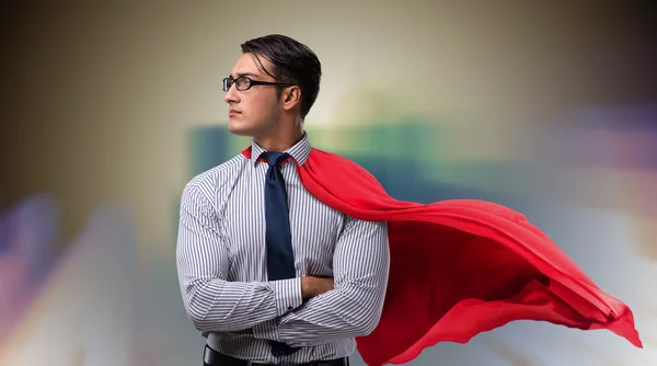 Uomo d'affari con copertina rossa nel concetto di business — Foto Stock